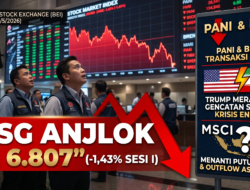 IHSG Ditutup Turun 0,68 Persen ke 6.858,90, Transaksi Jumbo Saham PANI dan BREN Warnai Kepanikan Pasar